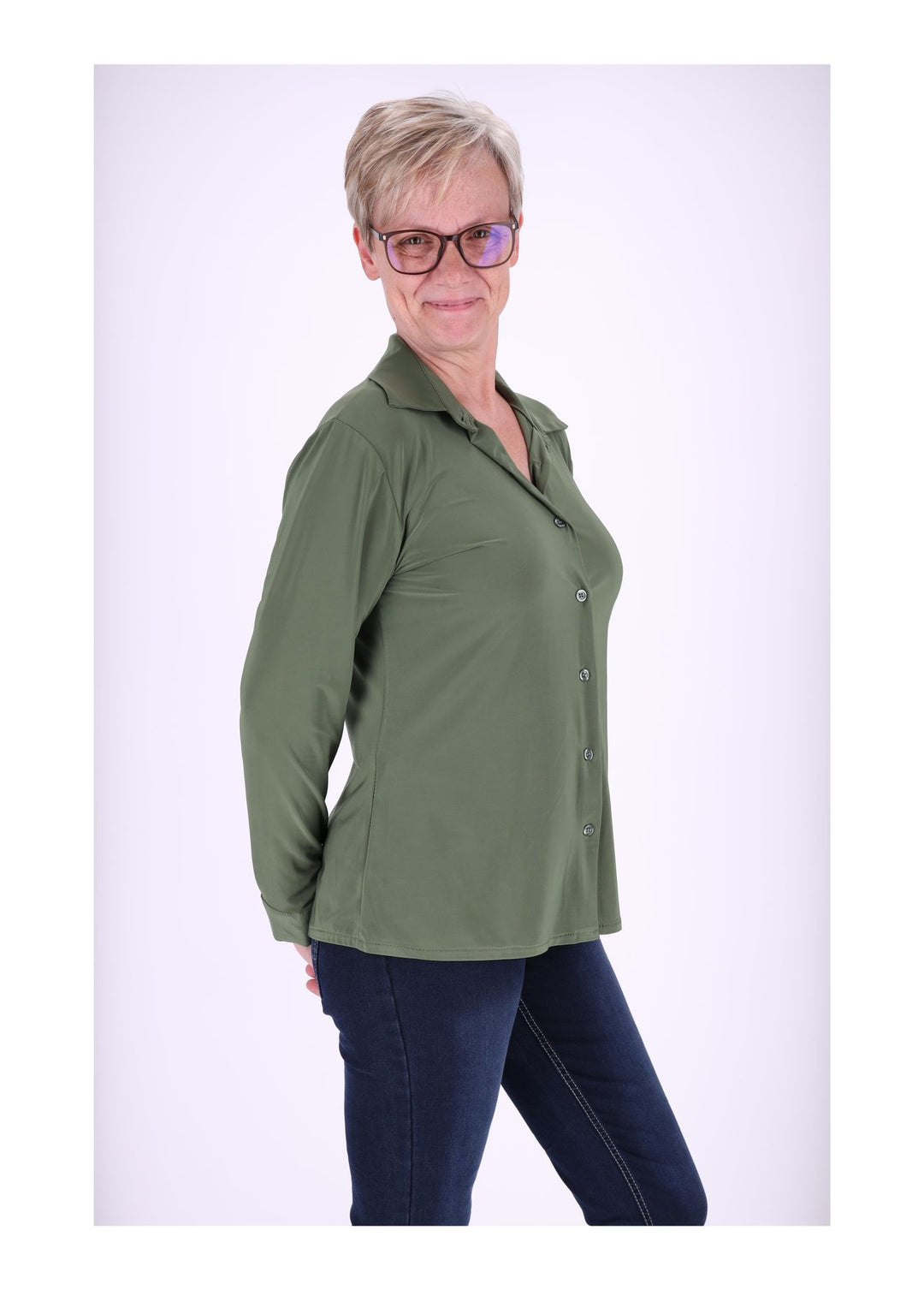 Splash of Color Damen Bluse V-Ausschnitt