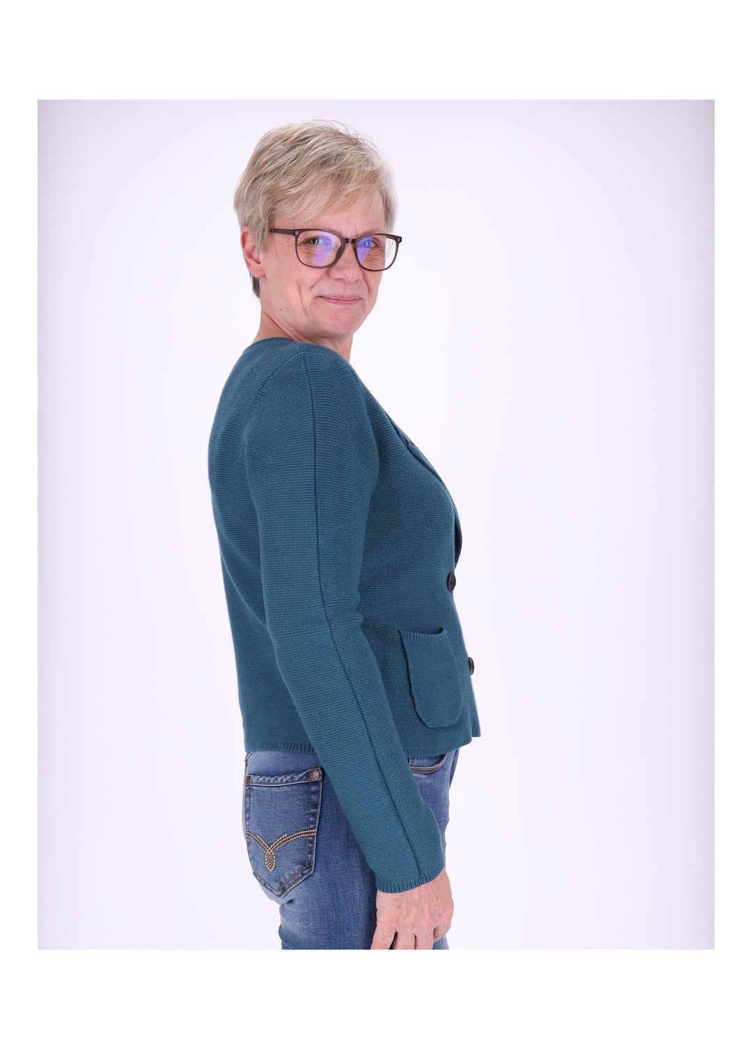 Splash of Color Strickjacke Zweireiher Damen