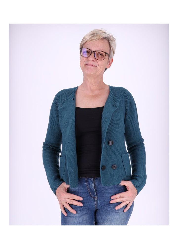 Splash of Color Strickjacke Zweireiher Damen