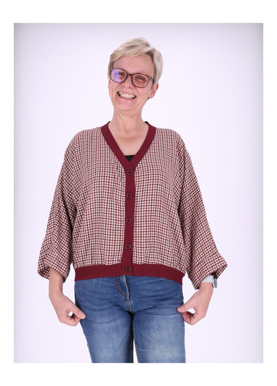 Splash of Color Blousonjacke Damen Karo