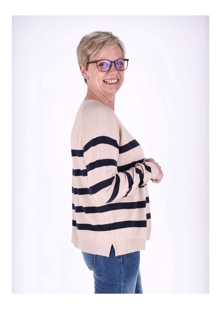 Splash of Color Strickpullover Ringel