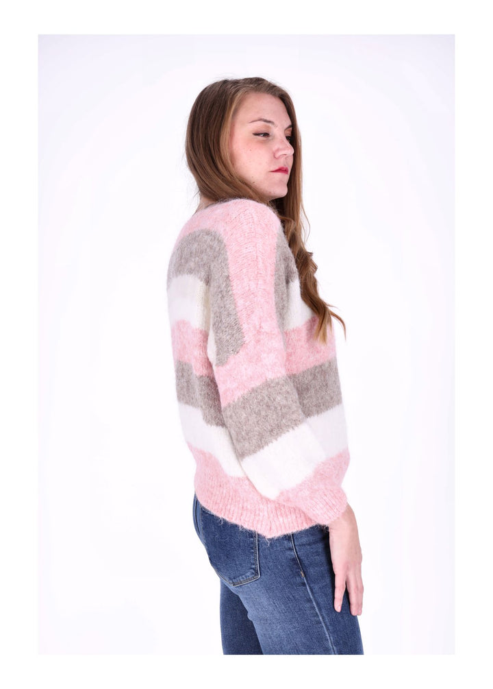 Splash of Color Strickpulli Streifen