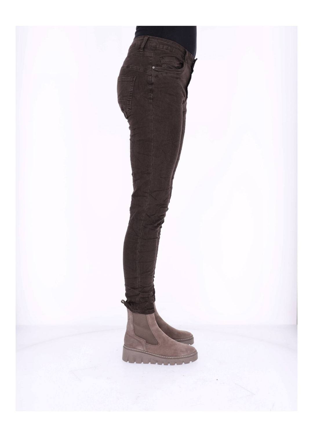 Splash of Color Damen-Jeans Knopfleiste