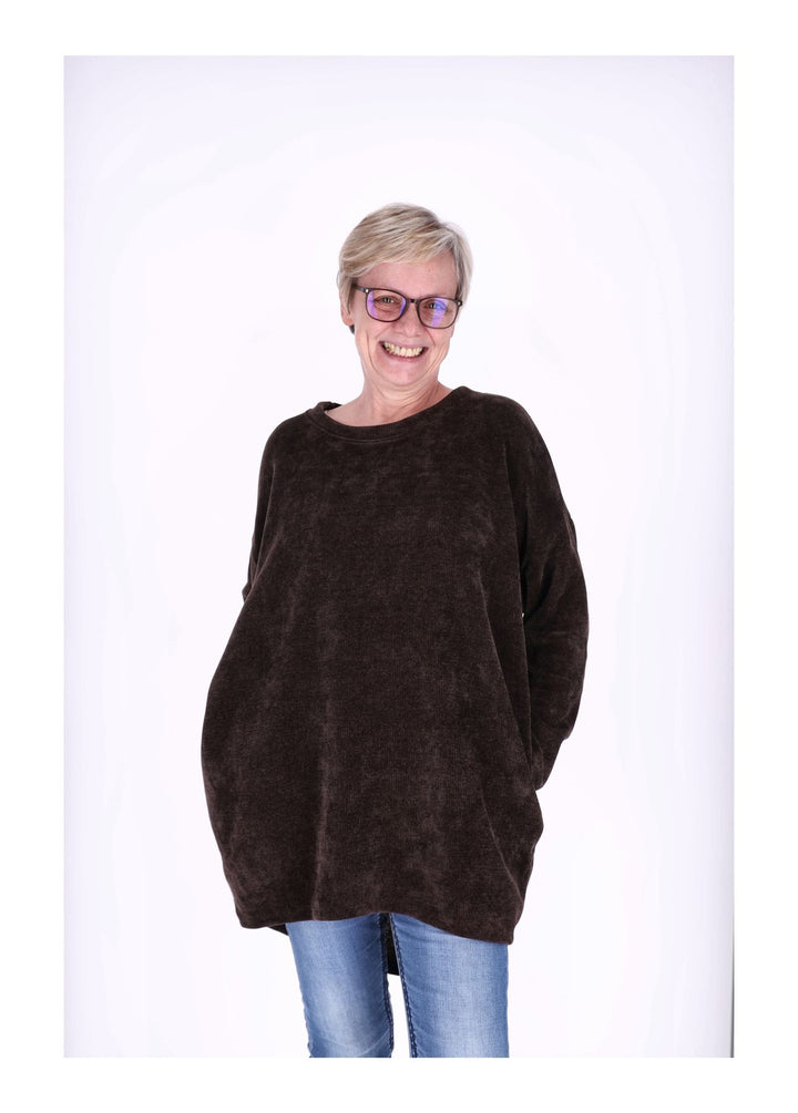 Longshirt Damen Cordoptik Splash of Color