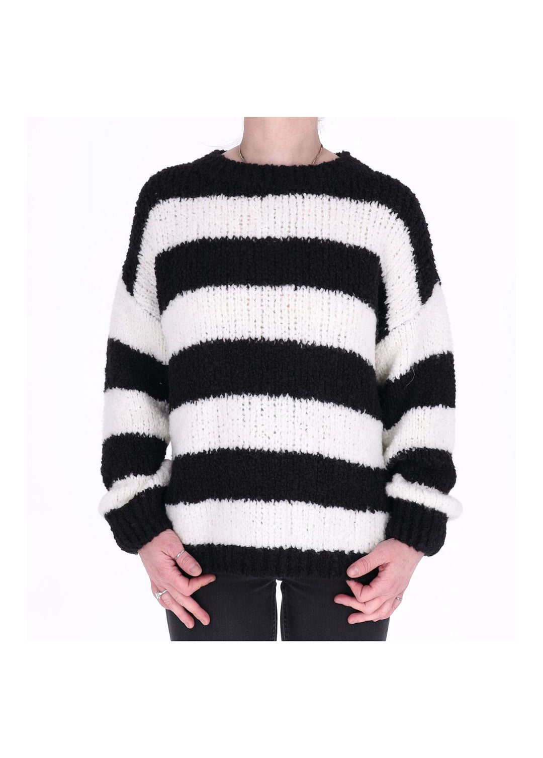 Splash of Color Grobstrick Pullover Damen