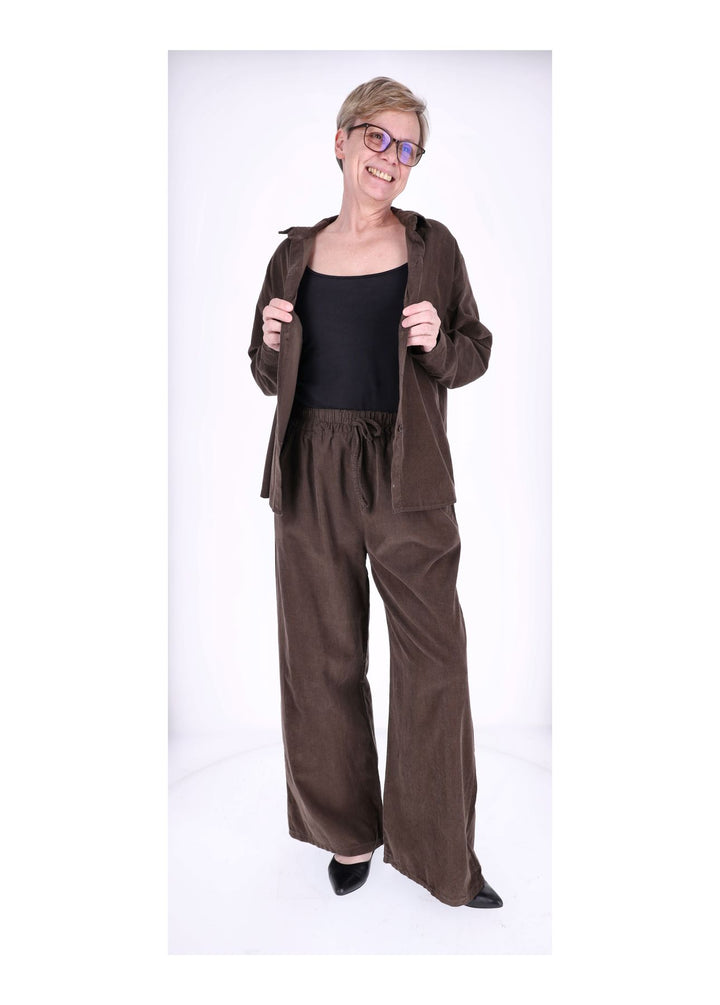 Cord-Bluse Damen Splash of Color
