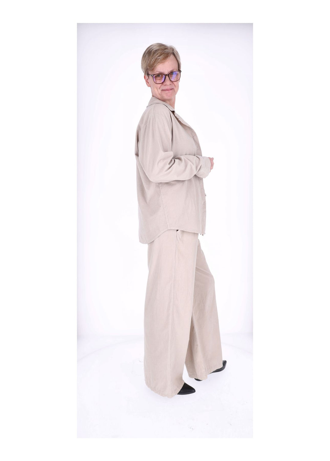Cord-Bluse Damen Splash of Color
