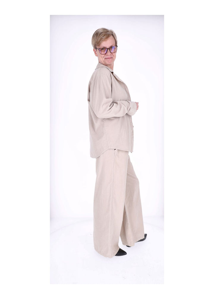 Cord-Bluse Damen Splash of Color