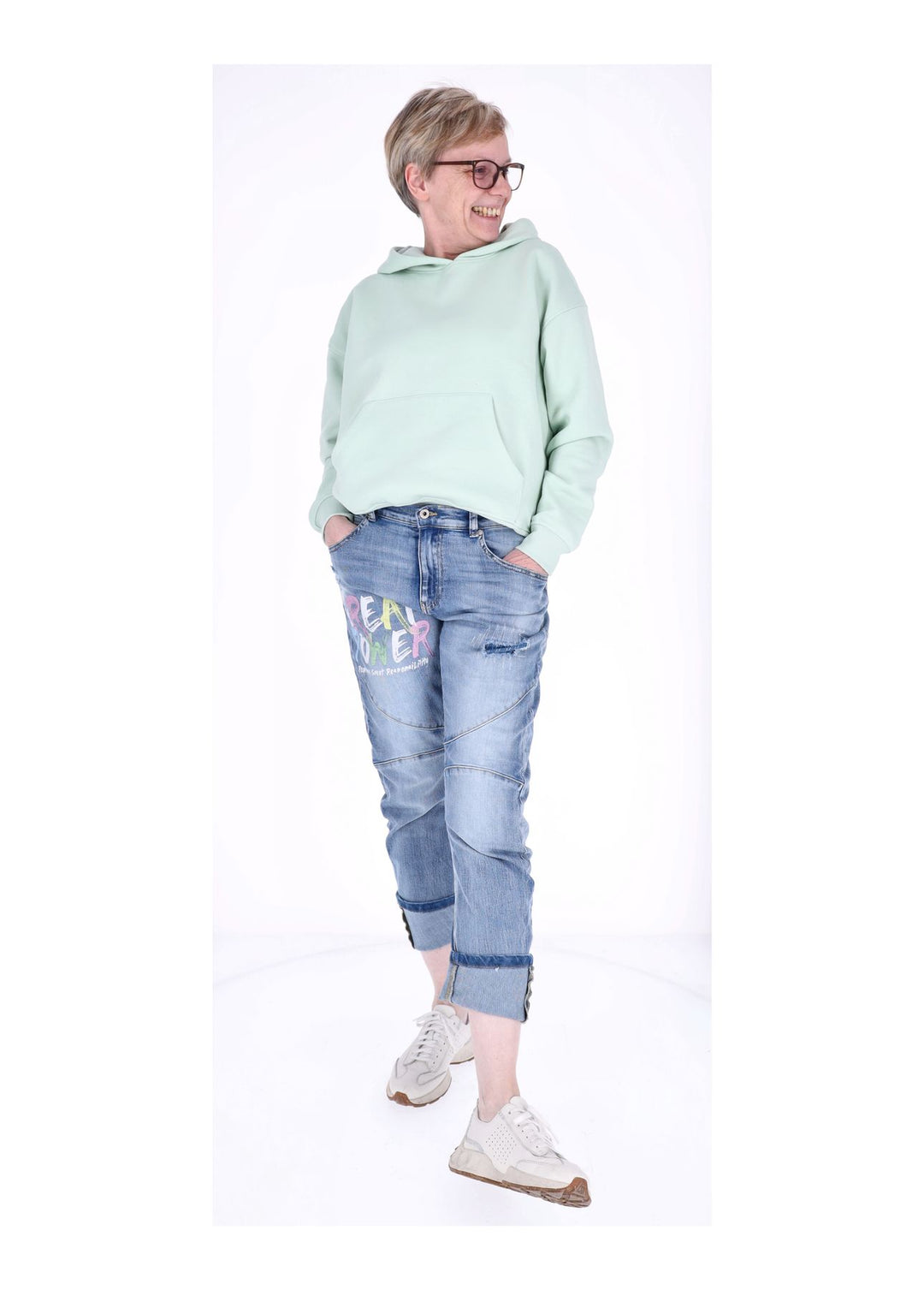 ONLY Damen Hoodie mit Smiley