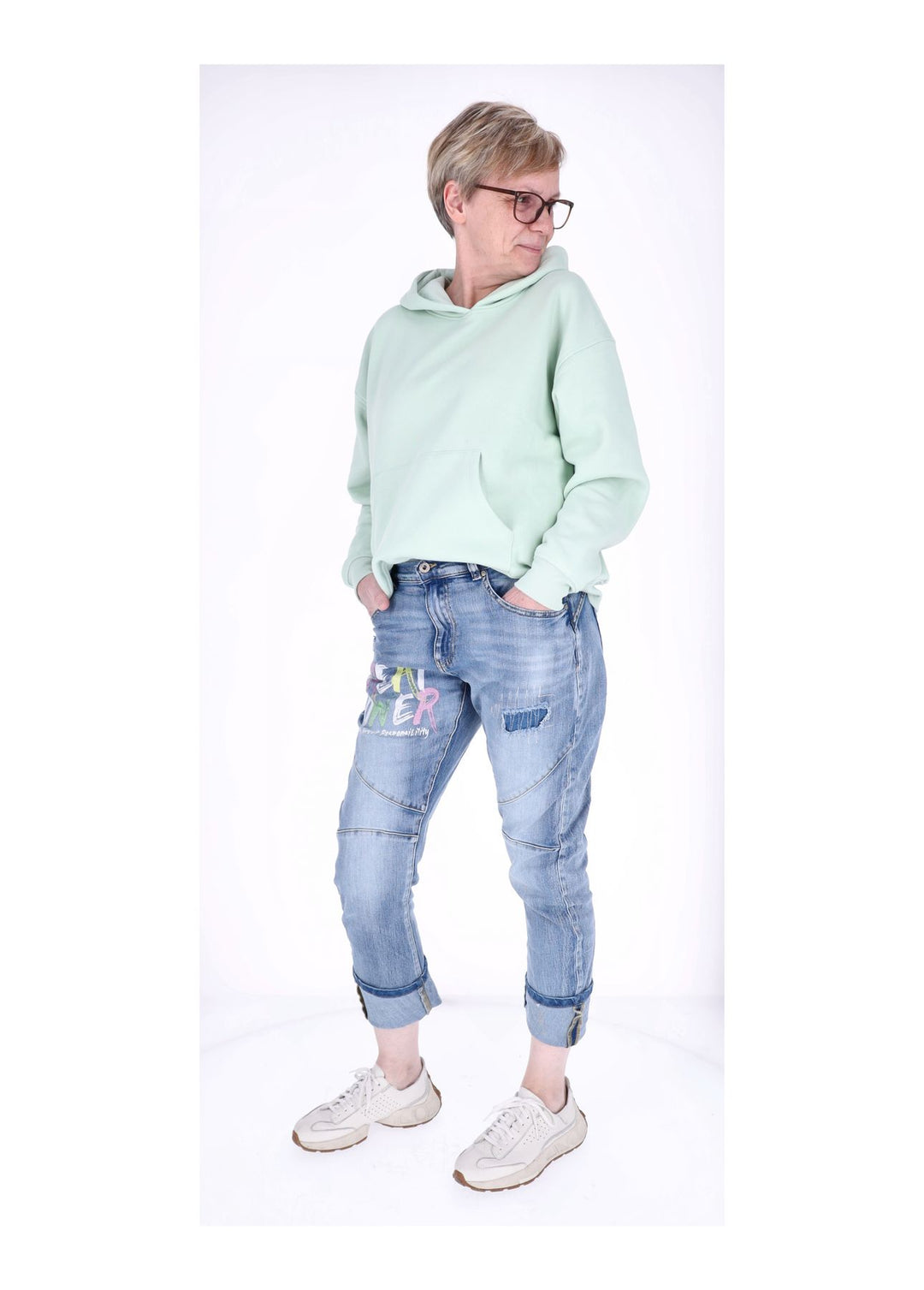 ONLY Damen Hoodie mit Smiley