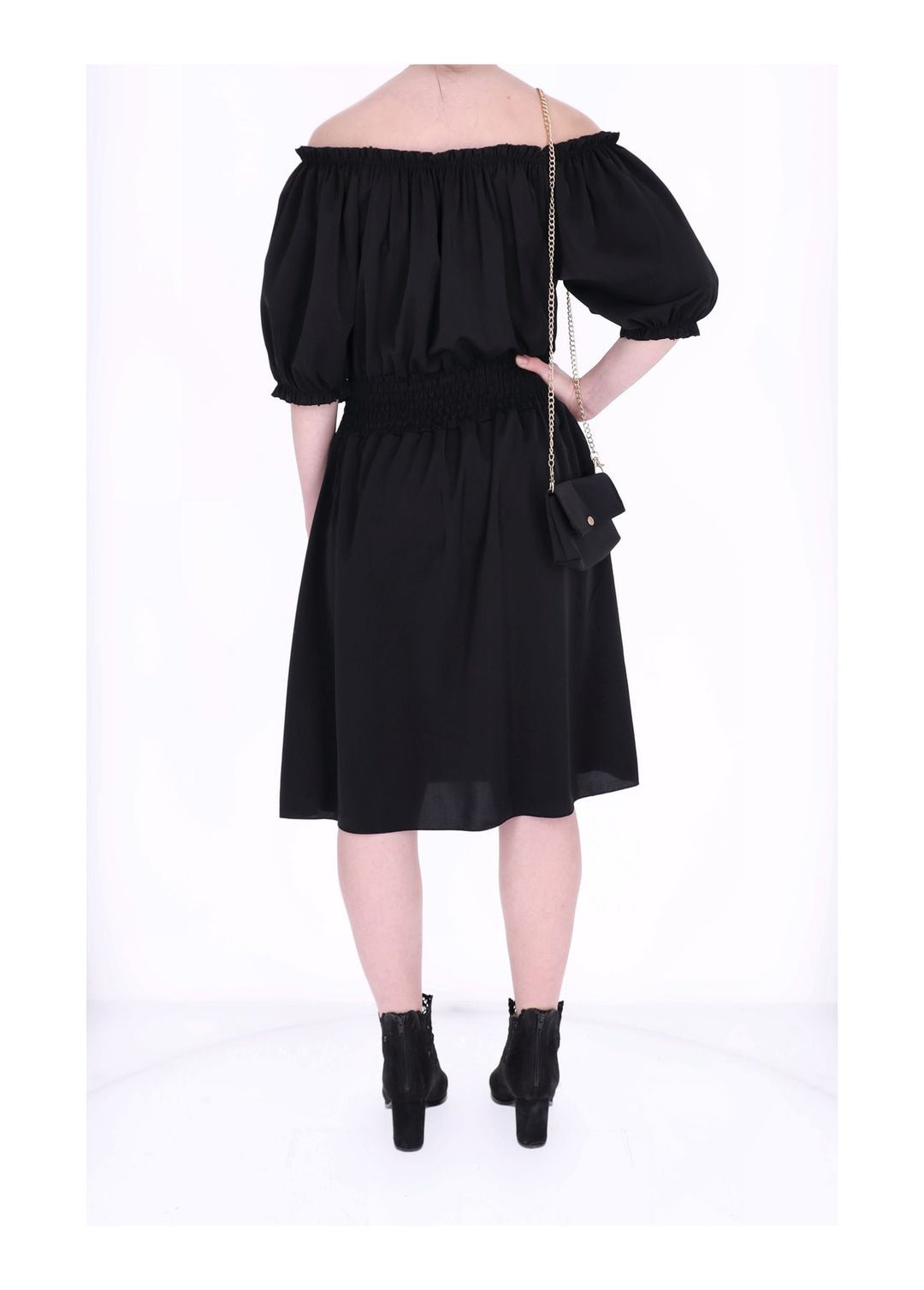 Carmen Satin Kleid Splash of Color