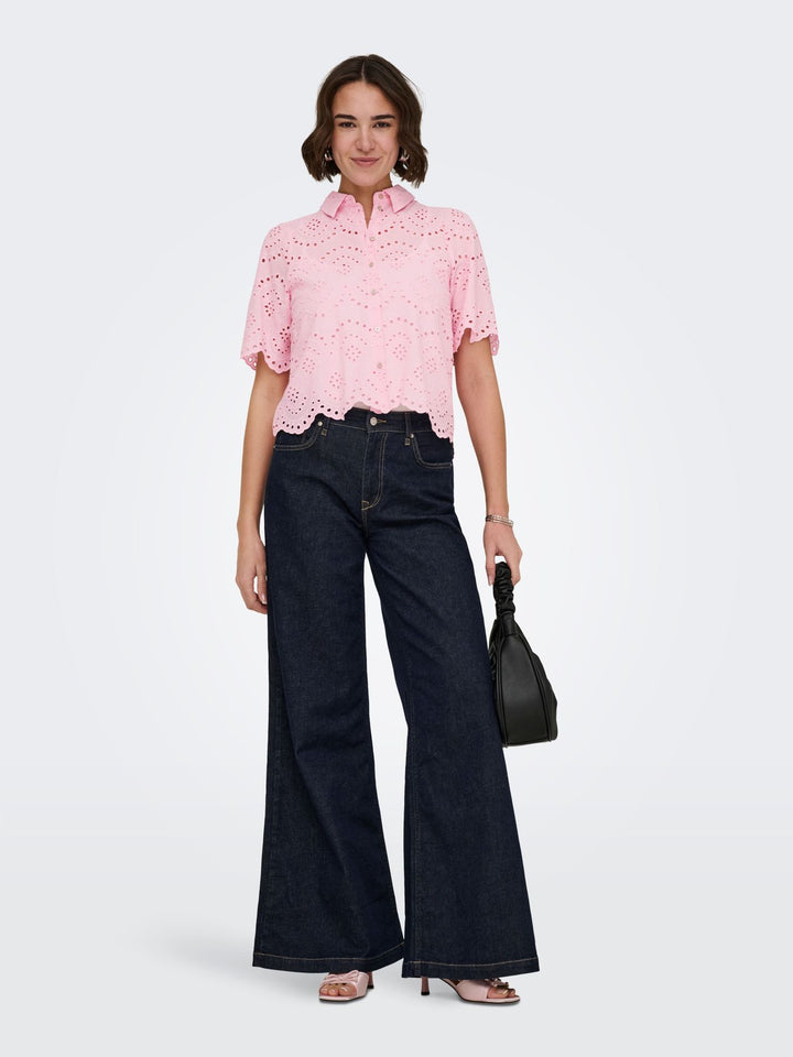 ONLY Bluse Damen Kurzarm