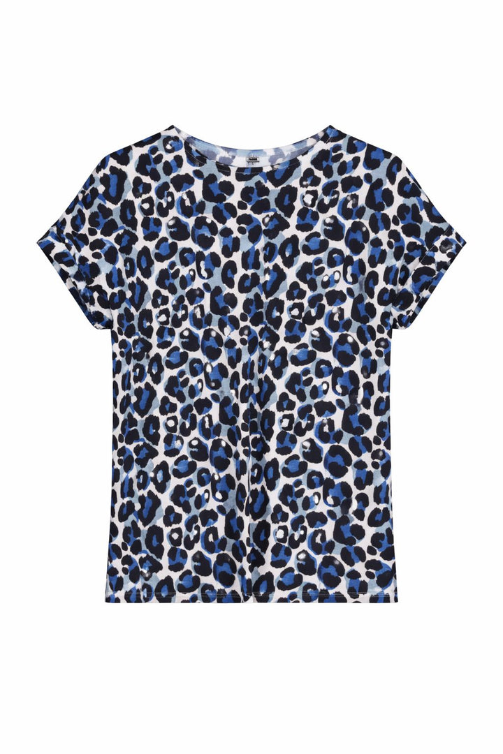 mjunik Damen T-Shirt Leopardenmuster