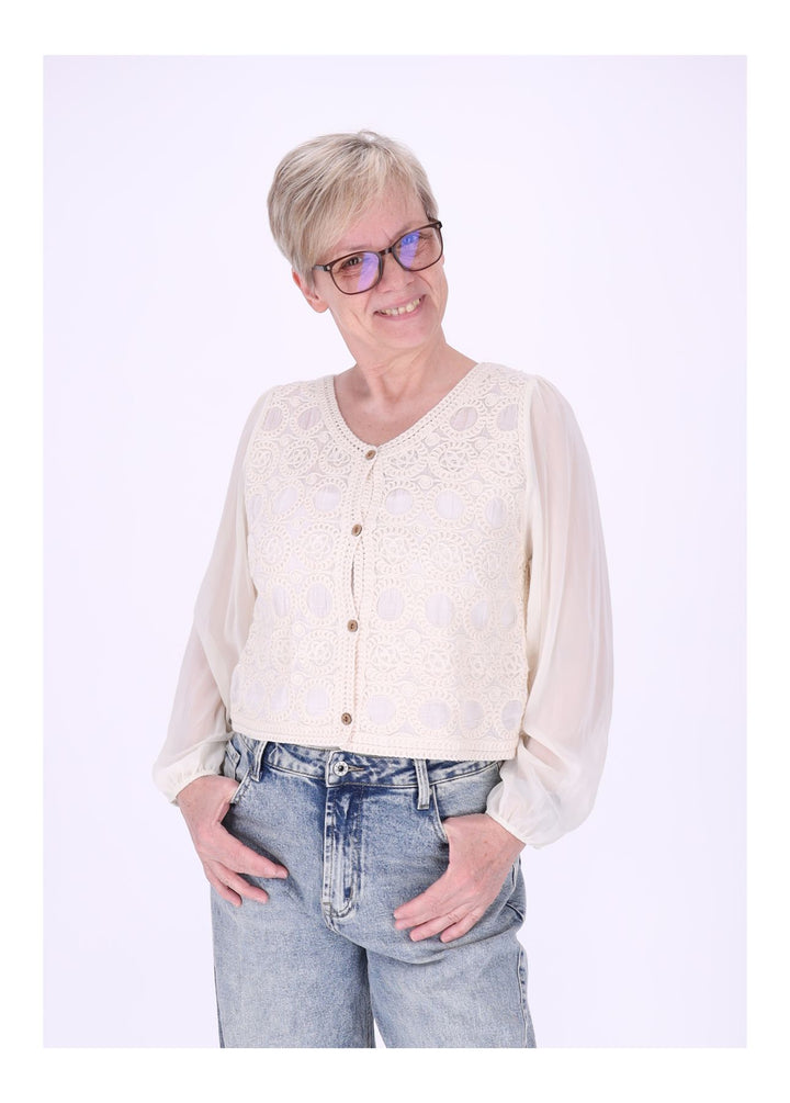 Häkel-Cardigan Damen Splash of Color
