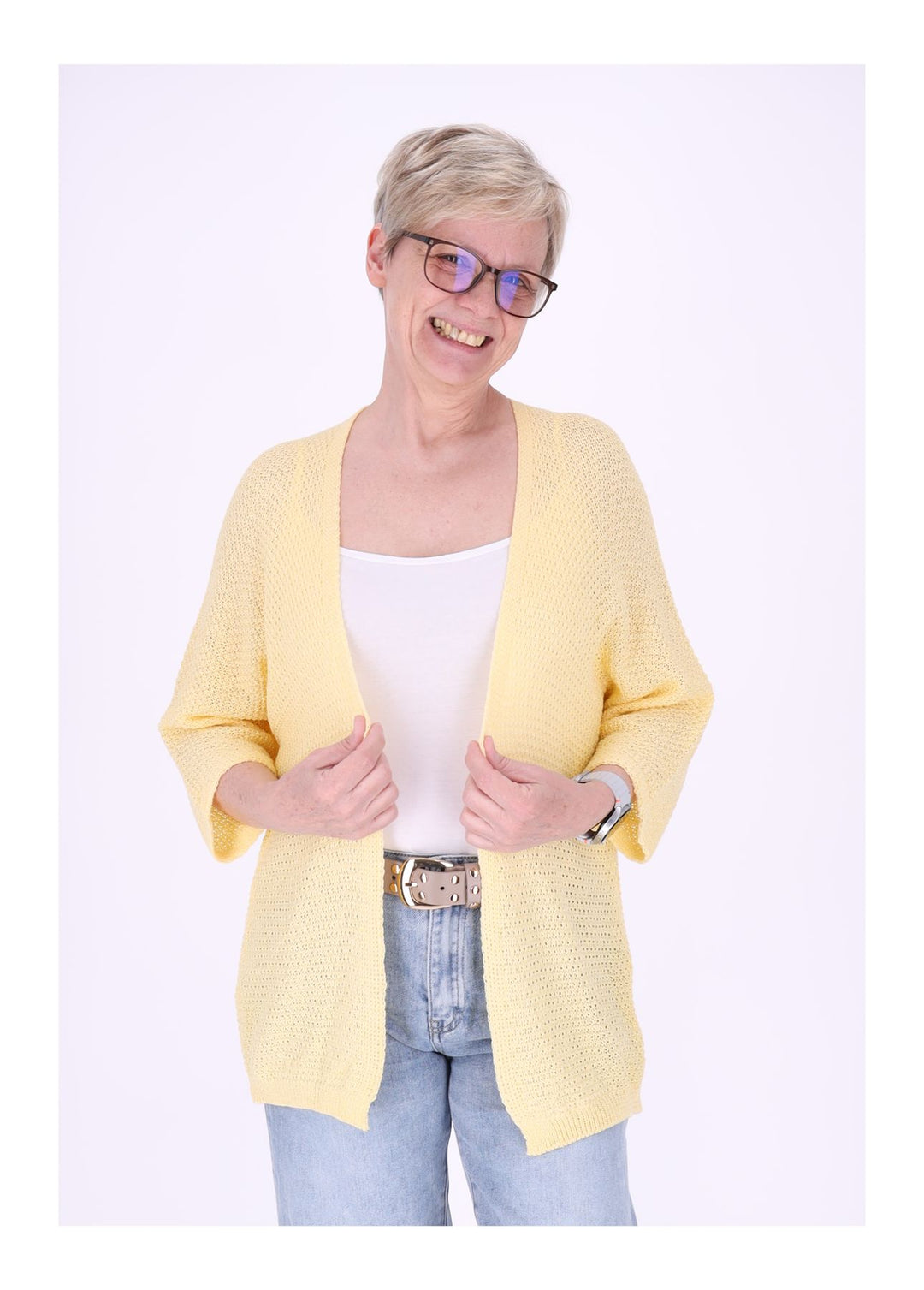 Splash of Color Strickjacke Damen offen