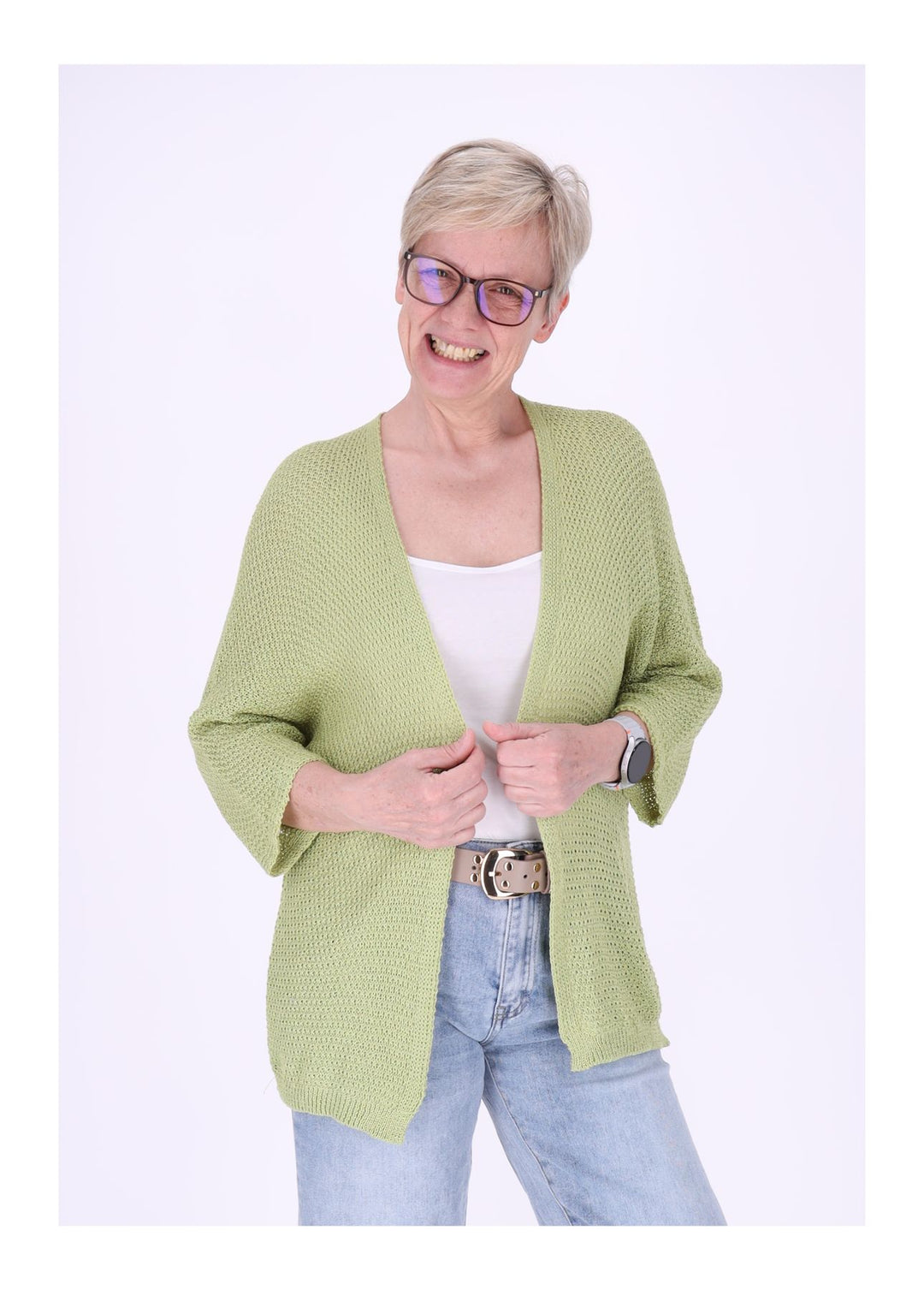 Splash of Color Strickjacke Damen offen