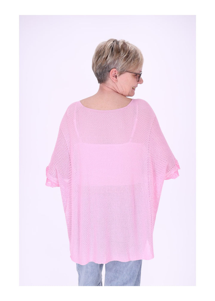 Splash of Color Damen T-Shirt gehäkelt