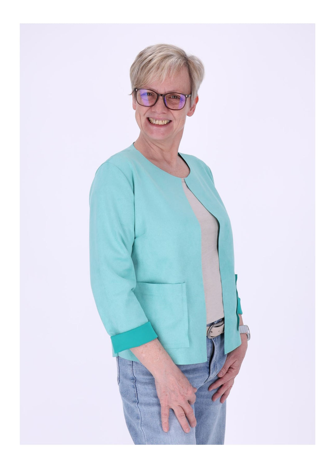 Vanessa Velours-Blazer Damen offen