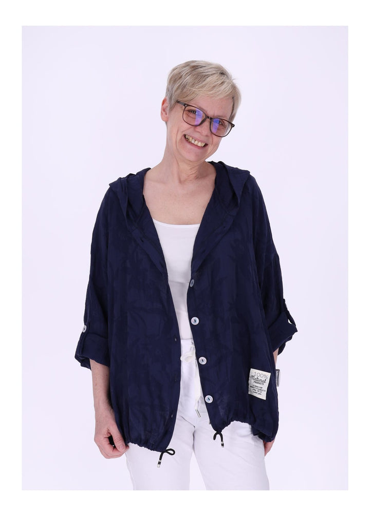 Splash of Color Bluse mit Kapuze