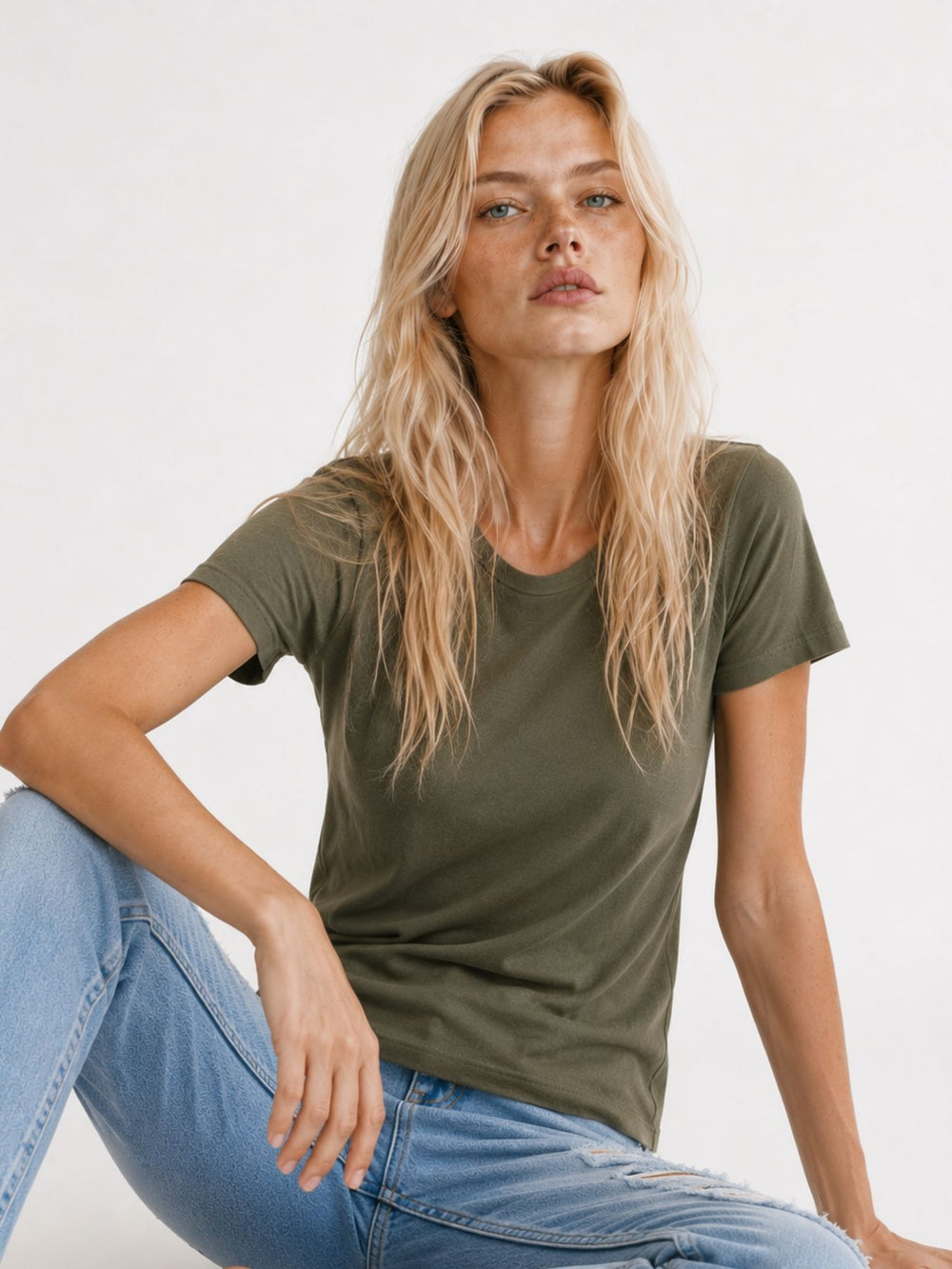 ONLHAPPY S/S O-NECK TEE CS PR JRS Smokey Olive