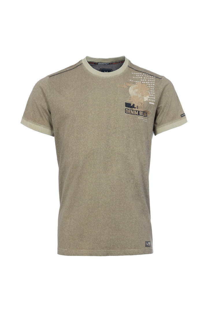 SOQUESTO Herren T-Shirt Bruststickerei