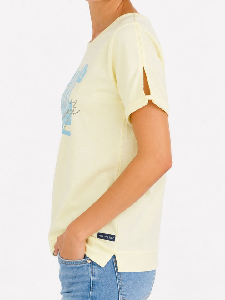 SOQUESTO Damen T-Shirt Baumwolle