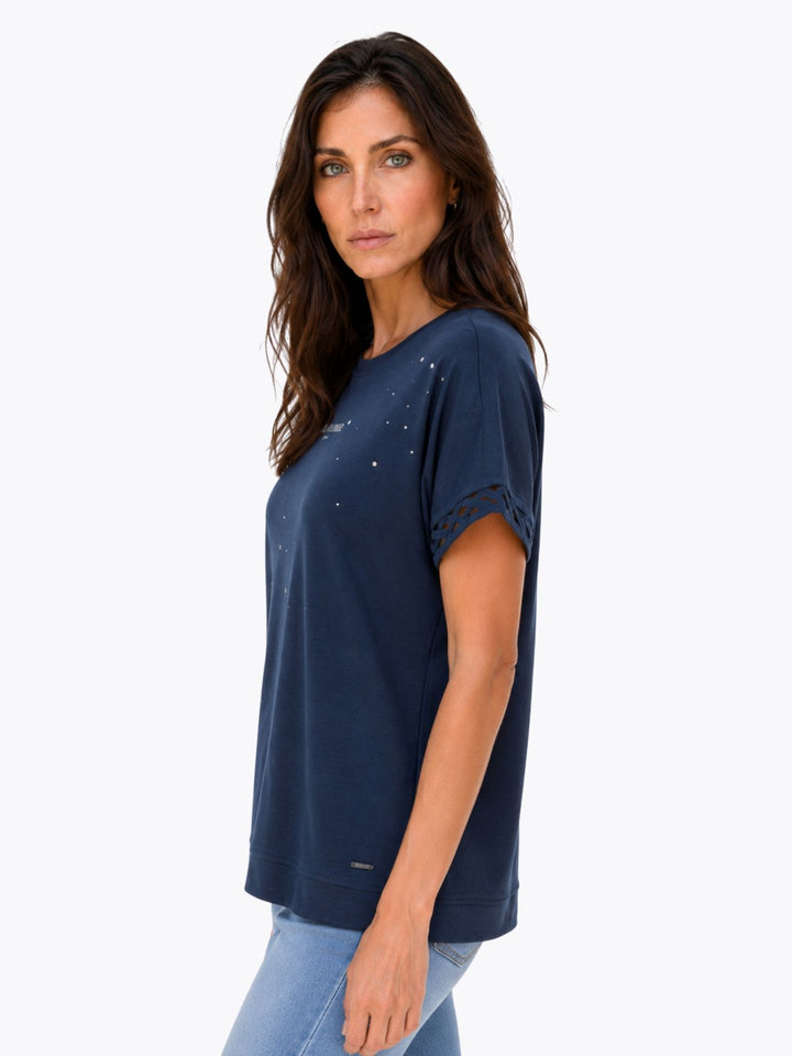 SOQUESTO Damen T-Shirt mit Glitzersteine