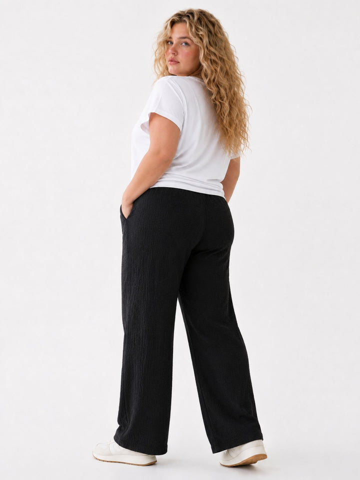 Authentic Style Damenhose Crinkle Optik