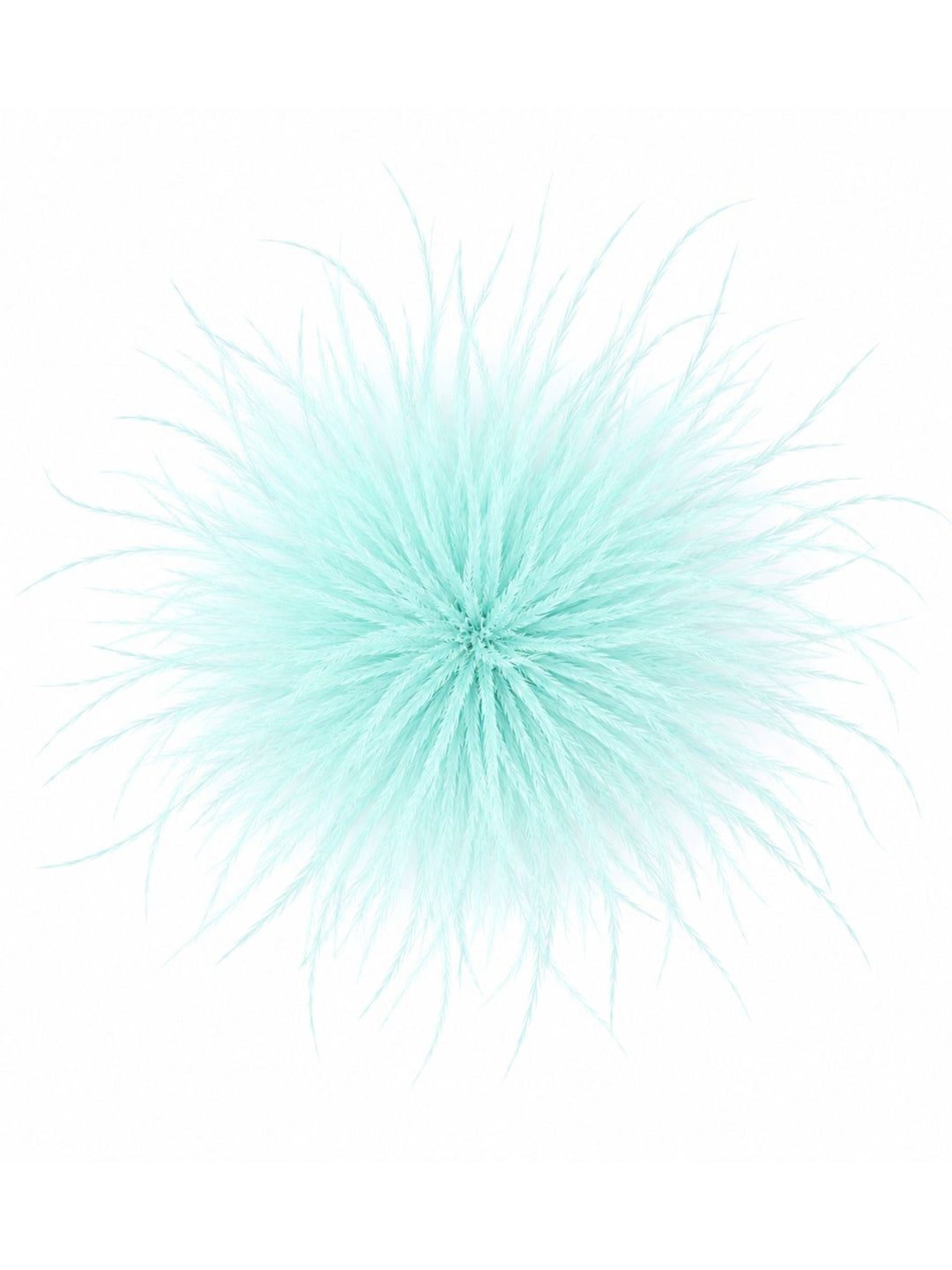 Federblüte Haarclip und Brosche aqua