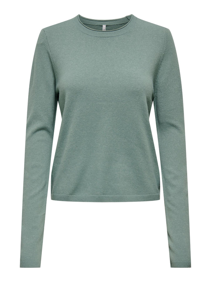 Strickpulli Damen ONLLOYAL LS ONECK KNT NOOS Chinois Green