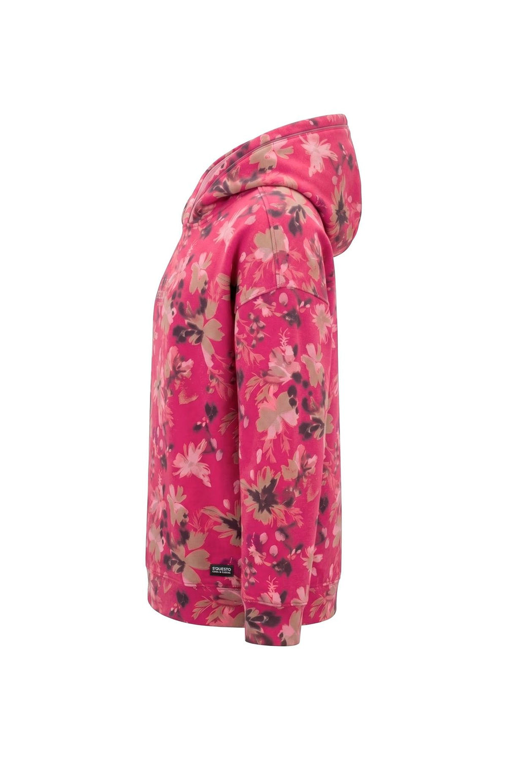 Hoodie Damen floraler Allover-Print Stickerei