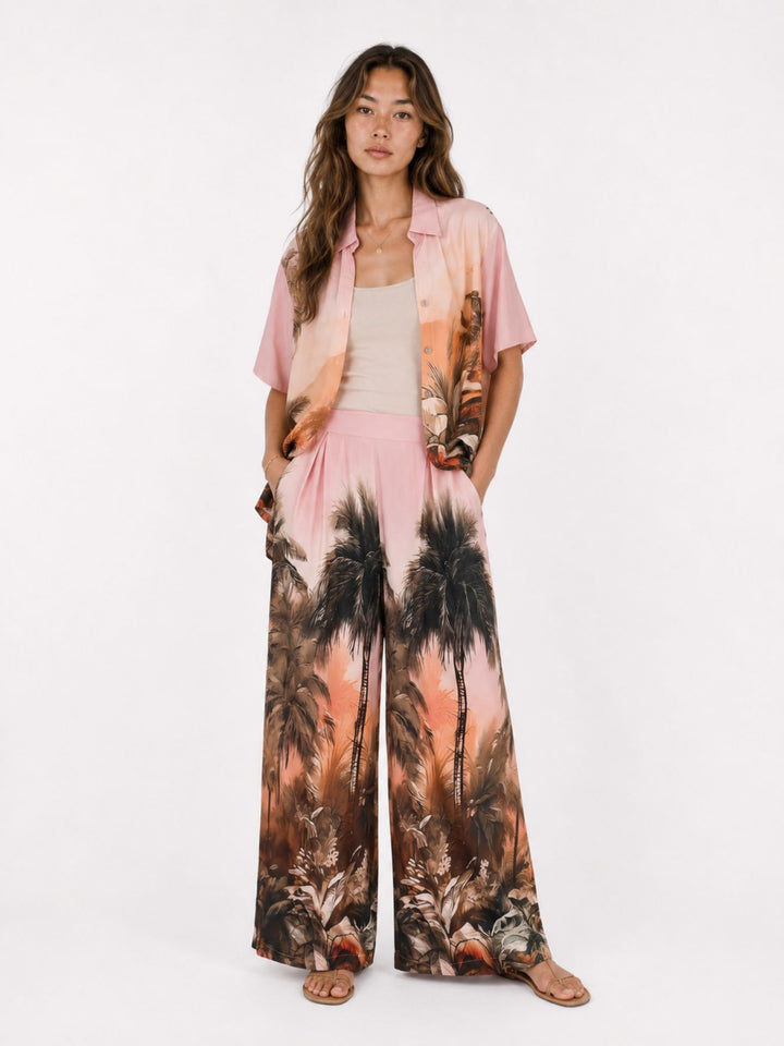 Bluse Damen 1/2 Arm AOP Jungel