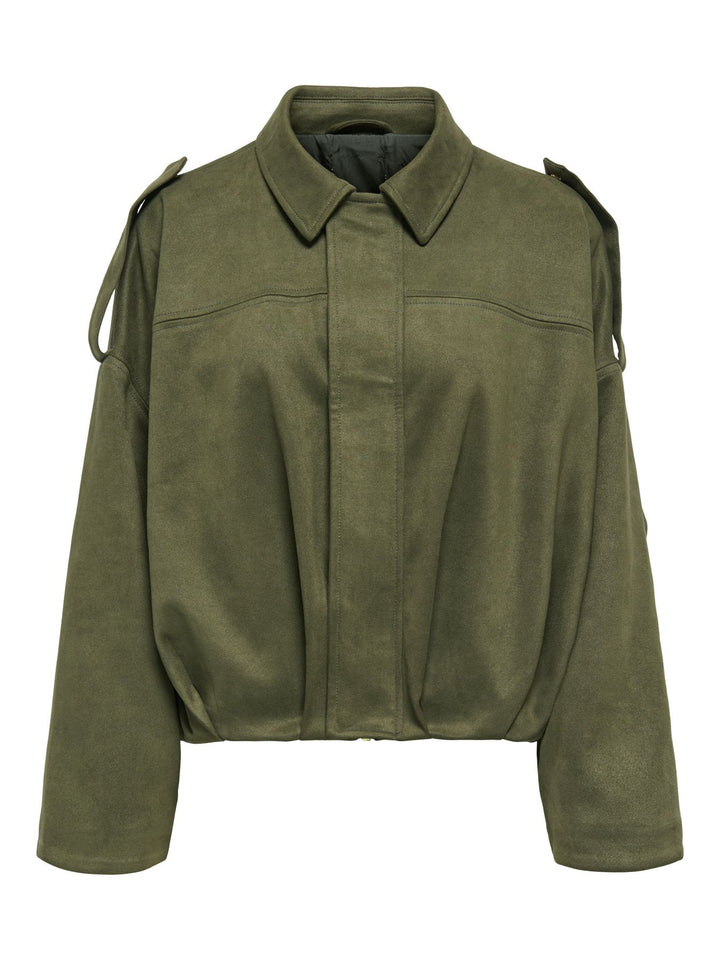 ONLMOON-STINA FAUX SUEDE BOMBER PNT