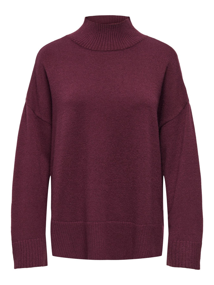 ONLMARY LS HIGH NECK SLIT KNT NOOS