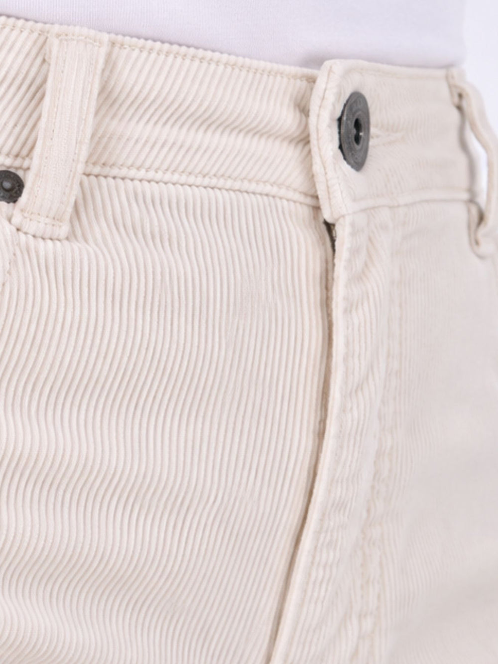 Straight Cordhose Damen – Weiß