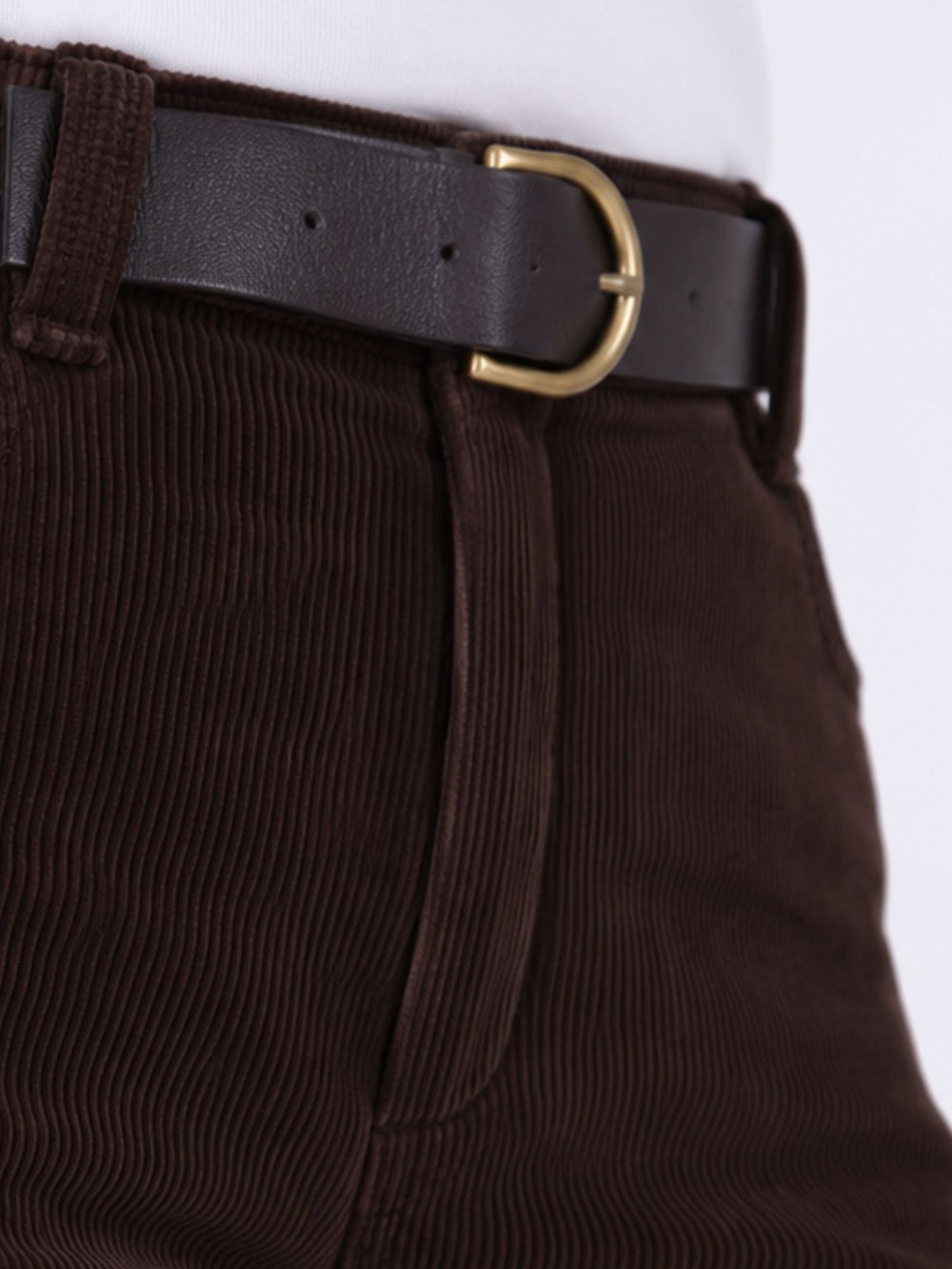 Hose Breitcord weites Bein Gürtel