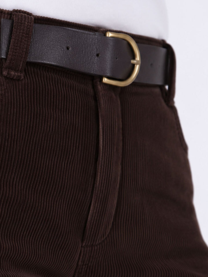 Hose Breitcord weites Bein Gürtel