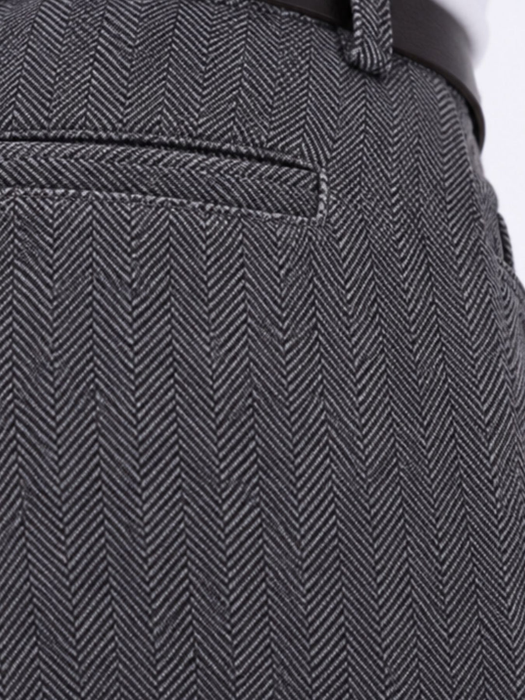 Damen Hose mit weitem Bein in Wolloptik ZIG ZAG – Grau