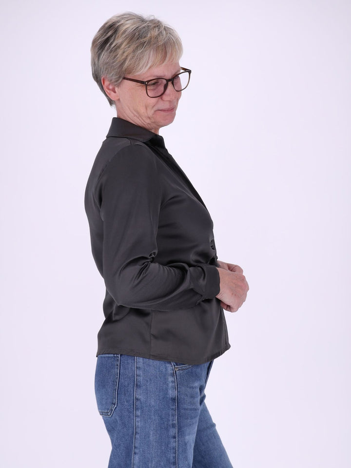 BluseSatinoptik Raffung