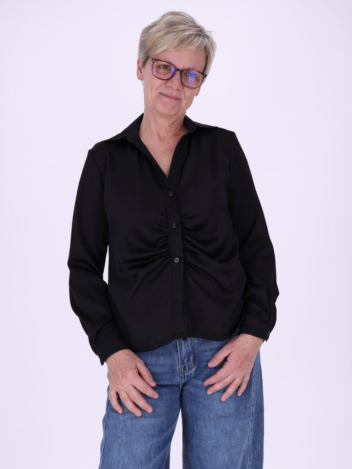BluseSatinoptik Raffung