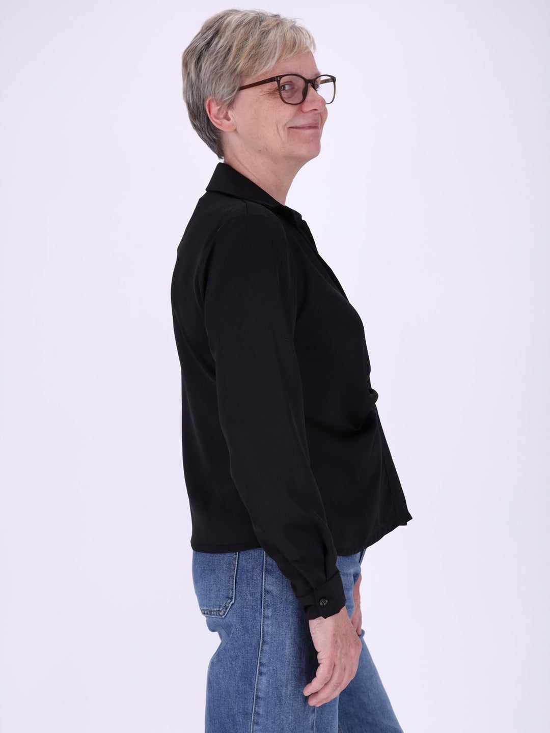BluseSatinoptik Raffung