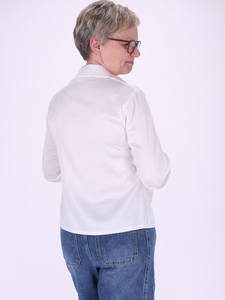 BluseSatinoptik Raffung