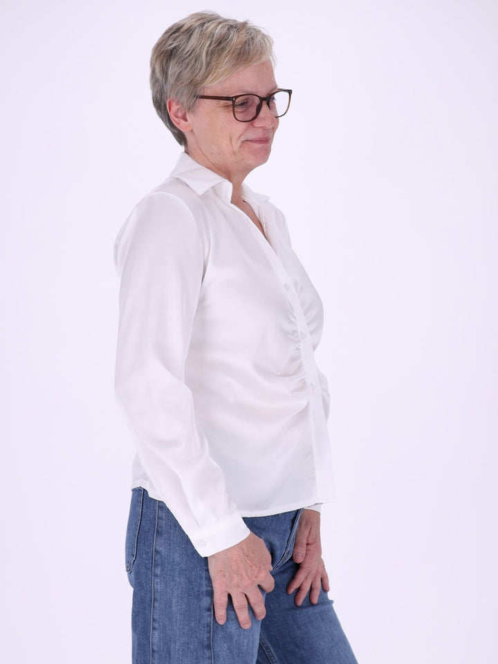 BluseSatinoptik Raffung