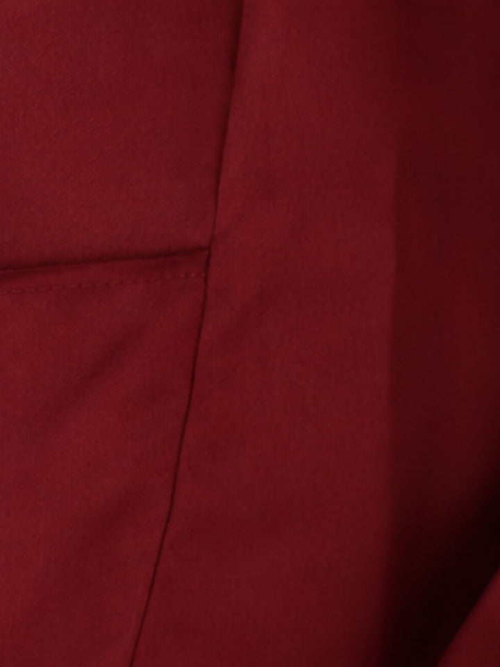 Bordeaux Damenbluse mit Hemdkragen