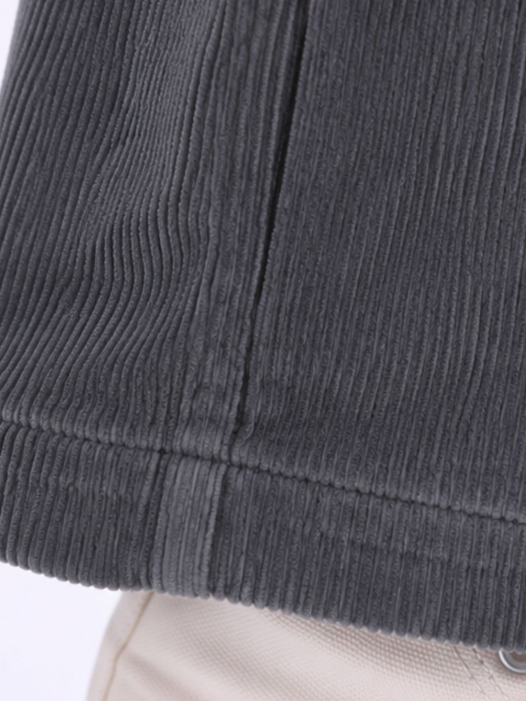 Damen Cordhose im Barrel Fit und Gürtel – Grau