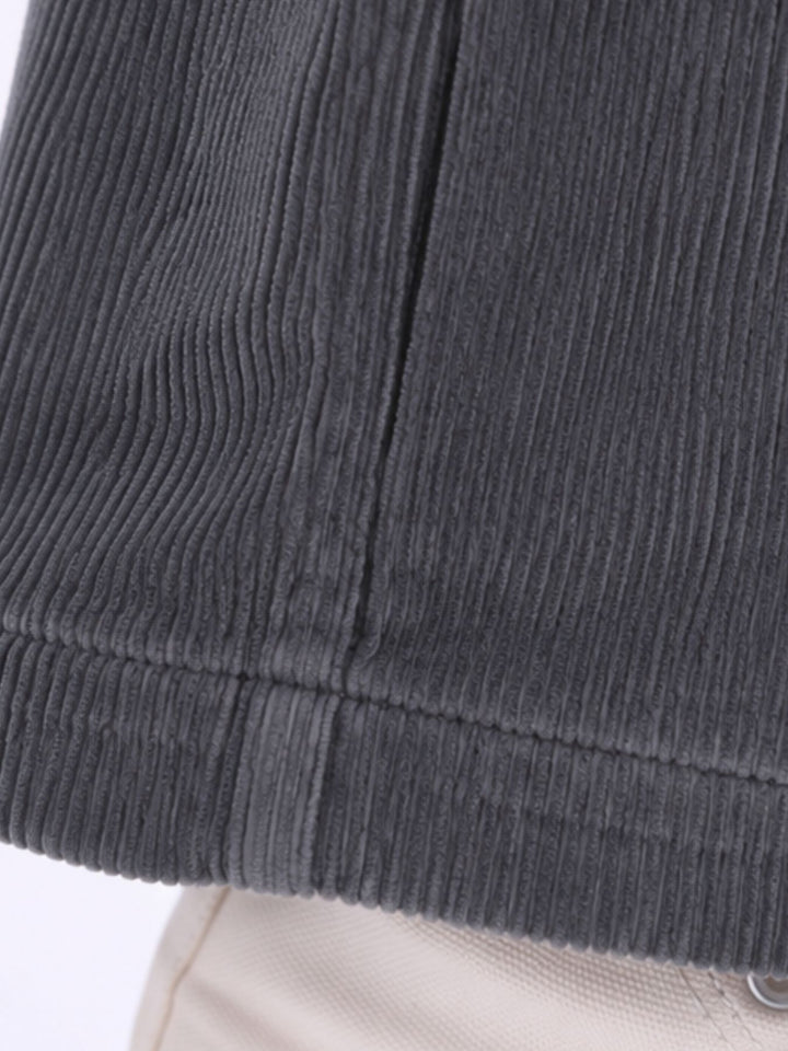 Damen Cordhose im Barrel Fit und Gürtel – Grau