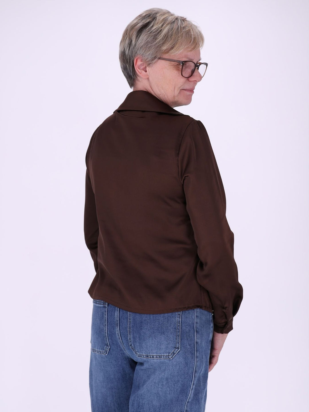 BluseSatinoptik Raffung