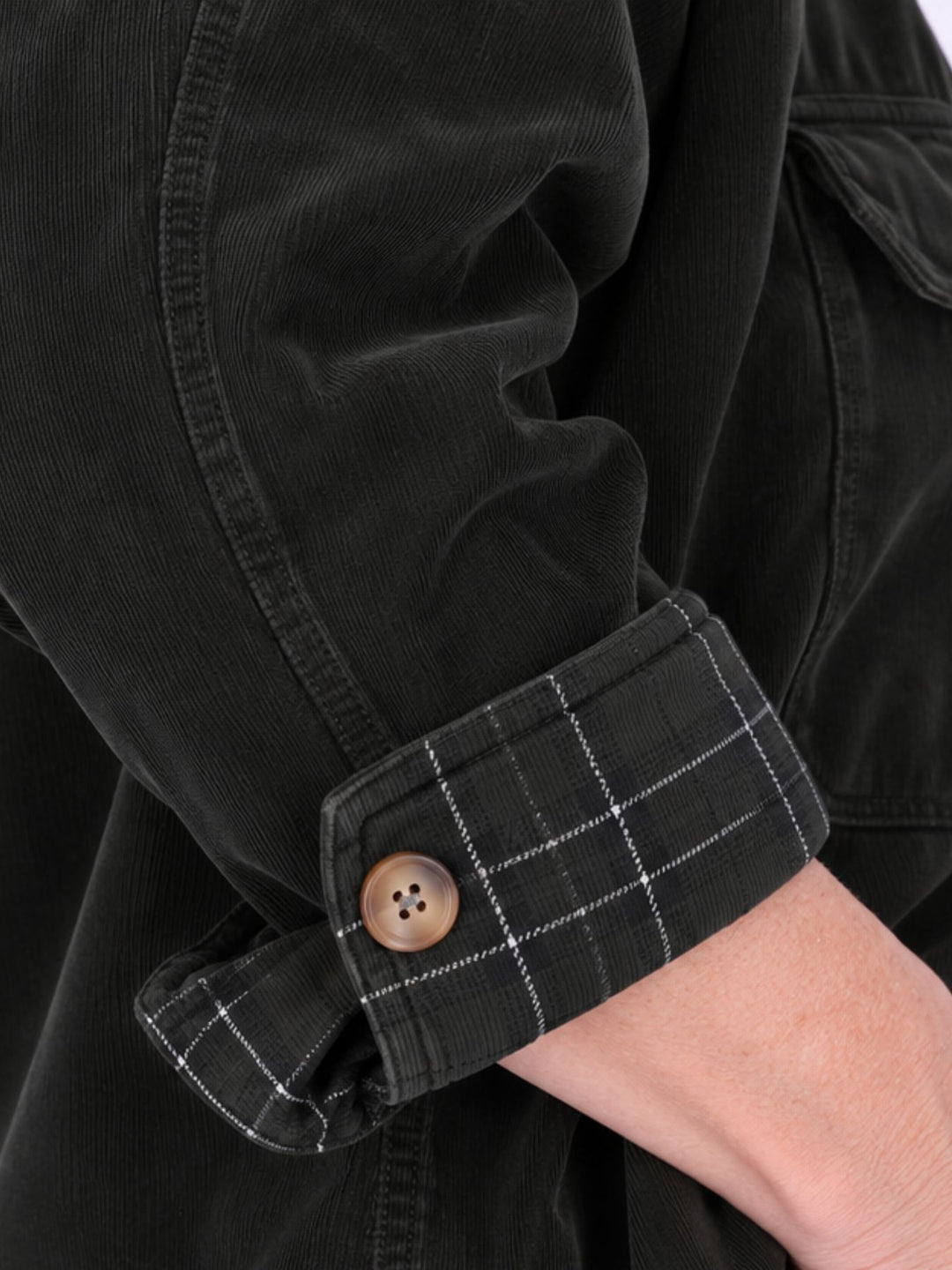 Cord-Overshirt Karofutter