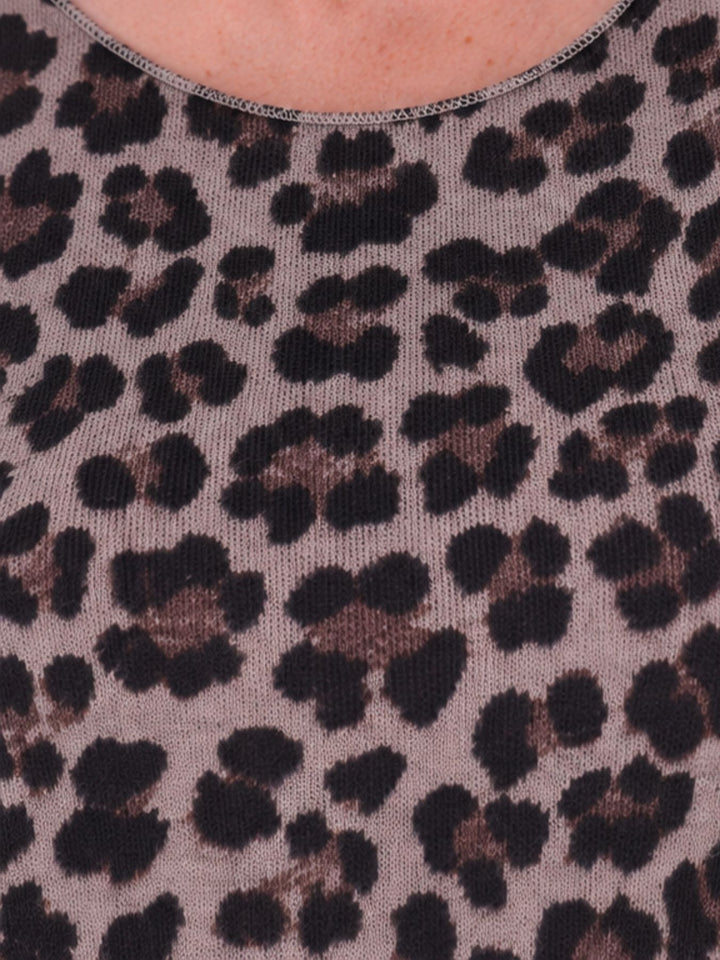Shirt Damen Feinstrick AOP Leo