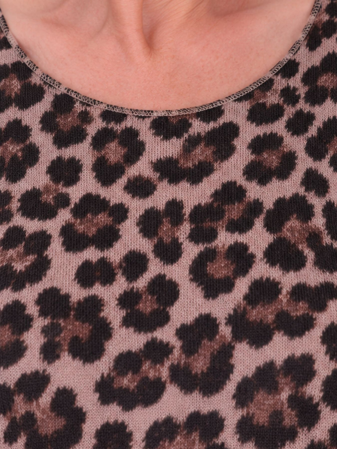 Shirt Damen Feinstrick AOP Leo